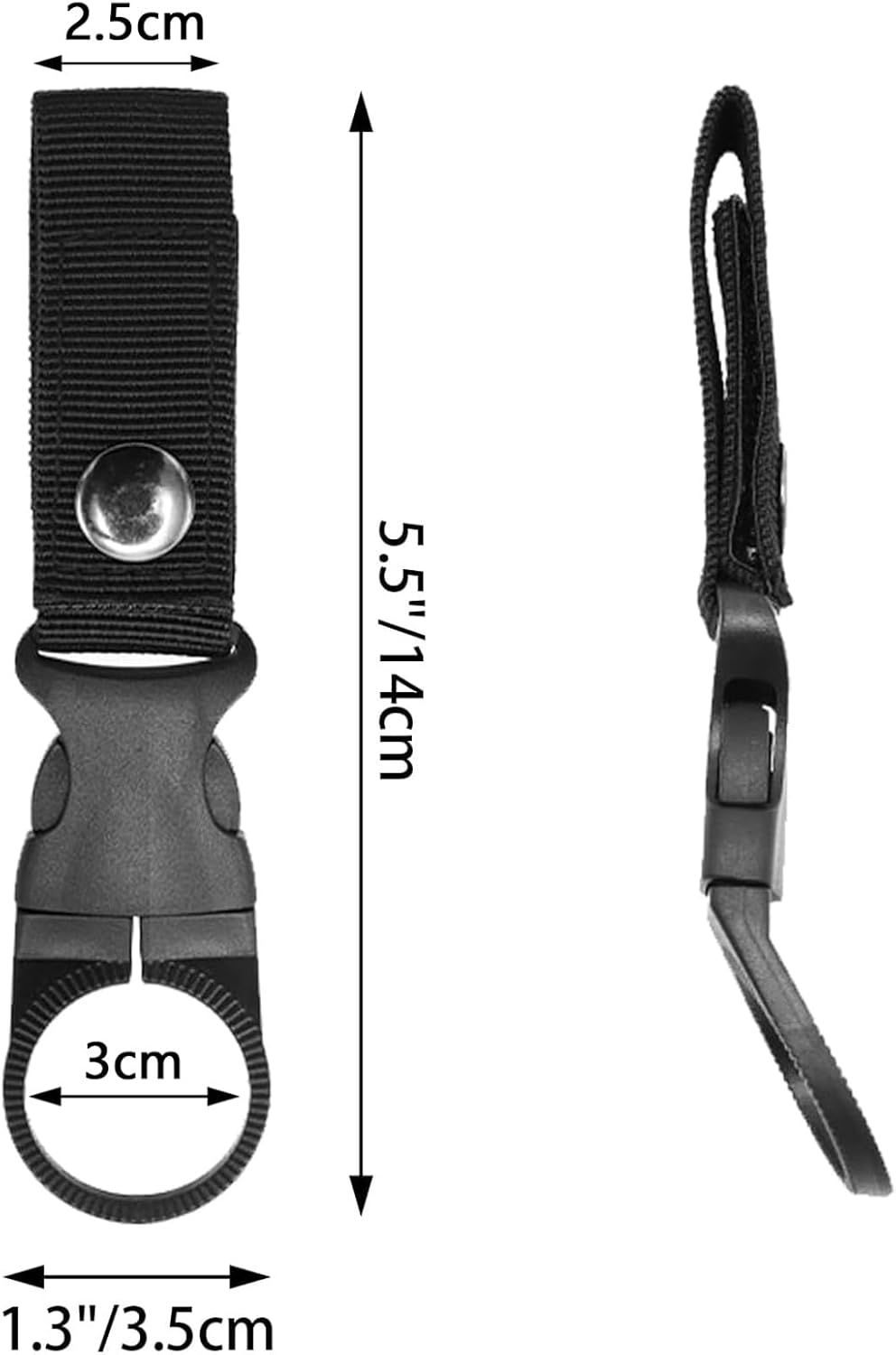 6 Pcs Bottle Hanging Buckle Clip Carabine for Frantelle Spring Water,Portable Mineral Water Bottle Clip for Backpack Belt Ring Outdoor Hiking Camping Traveling