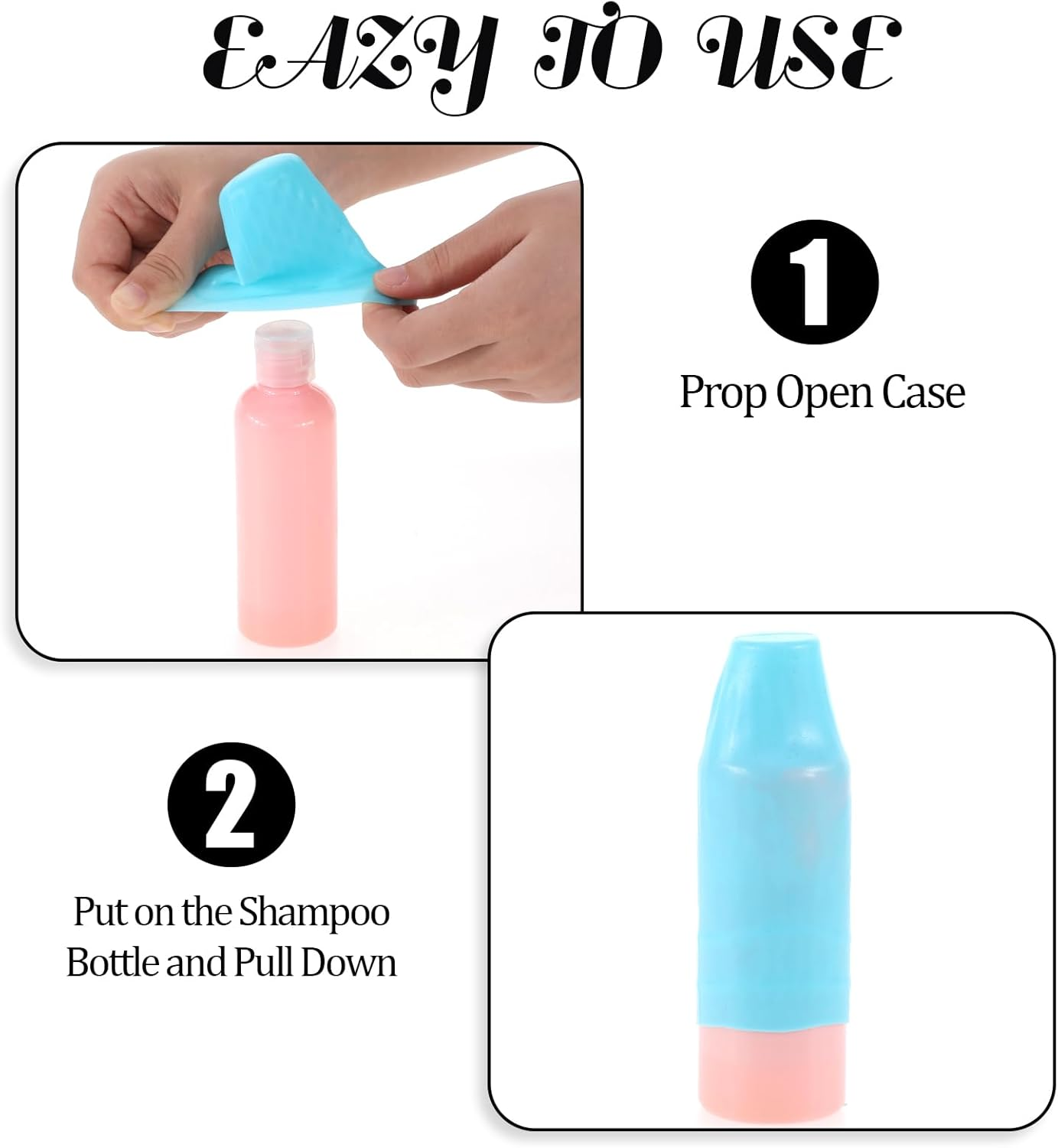 8Pcs Silicone Bottle Covers for Travel, Toiletry Skins for Leak Proof, Portable Leak Locks Travel Accessories, Cruise Ship Must Haves for Women Men, Toiletries for Various Travel Size Bottles image number 2