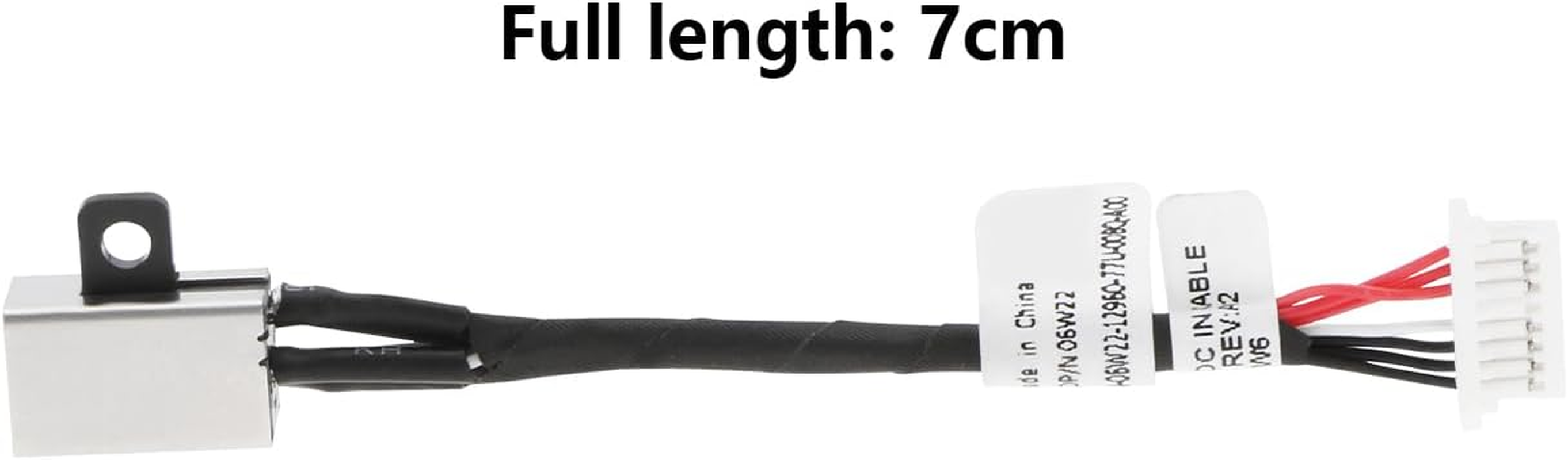 Ecsing 2PCS Power Jack Connector Cable 06VV22 0ND3N8 DC Charging Port Cable Compatible with Dell Inspiron 7586 7786 2-In-1 13-7390 7391 17-7791 Series Laptop image number 6