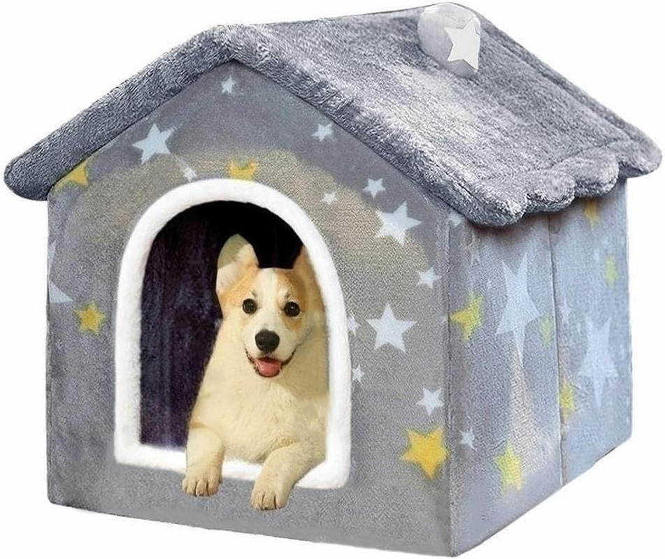 Dog House Indoor, Foldable Soft Kennel Bed Warm Cat Nest Puppy Cave with Cushion for Small Medium Large Dogs Cats (S-Within 9 Lbs) image number 5