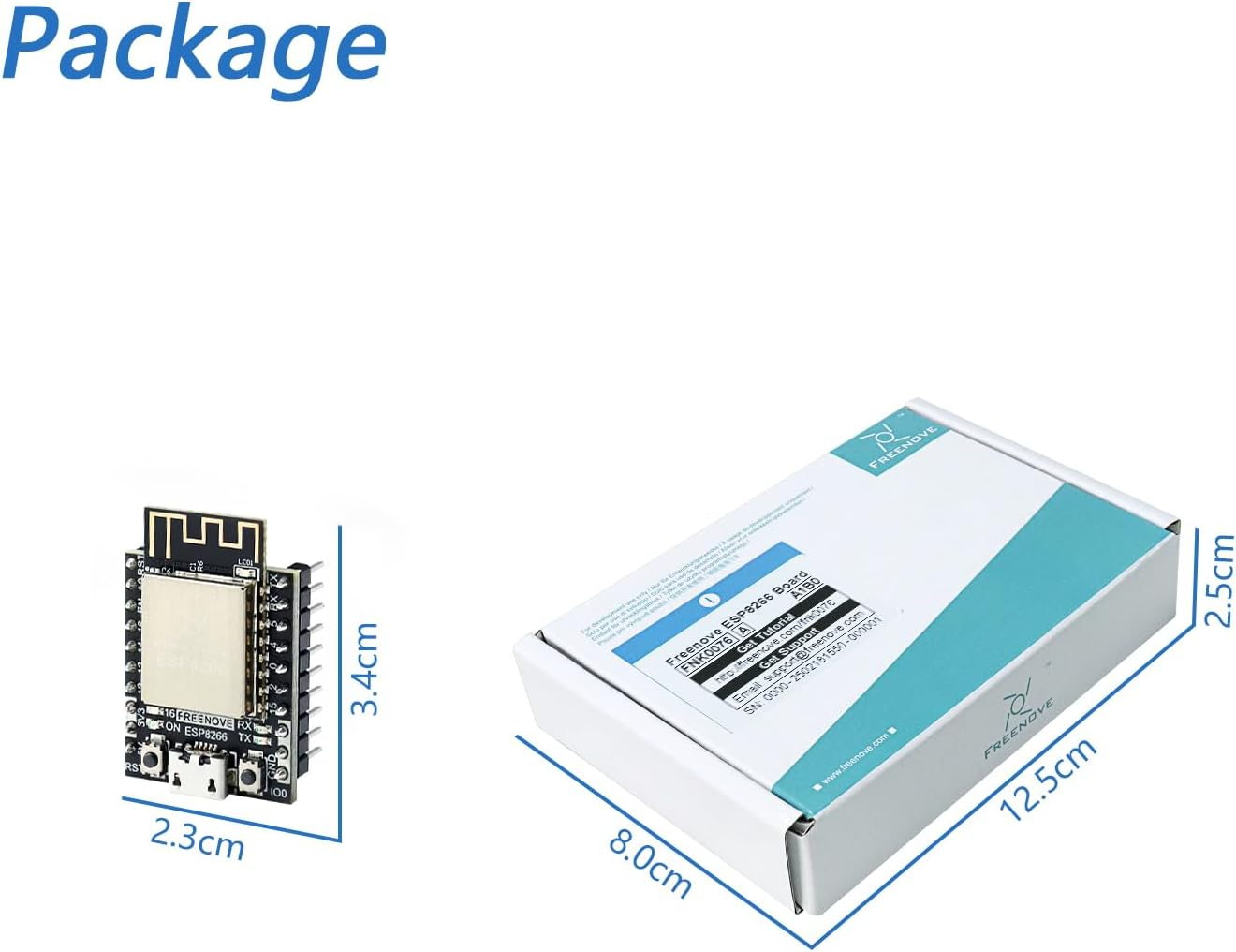 Freenove ESP8266 Development Board, 32-Bit 160 Mhz Mini Microcontroller, Onboard Wi-Fi, Python C Code, Example Projects Tutorial image number 3