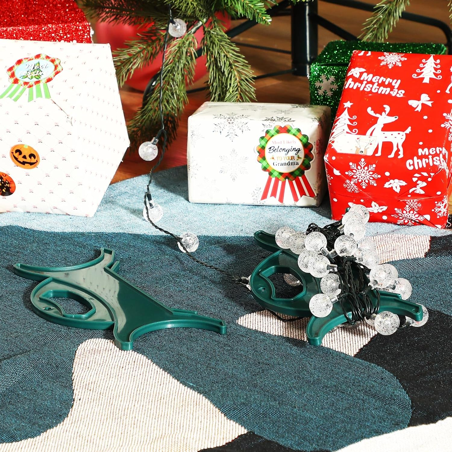 All Purpose Light and Cord Wind up Reel Extension Cord Storage Organizer Holder Christmas Light Organizer Wrap Wind up Value Pack for Wire Hose Storage(Atrovirens,8 Pieces) image number 3