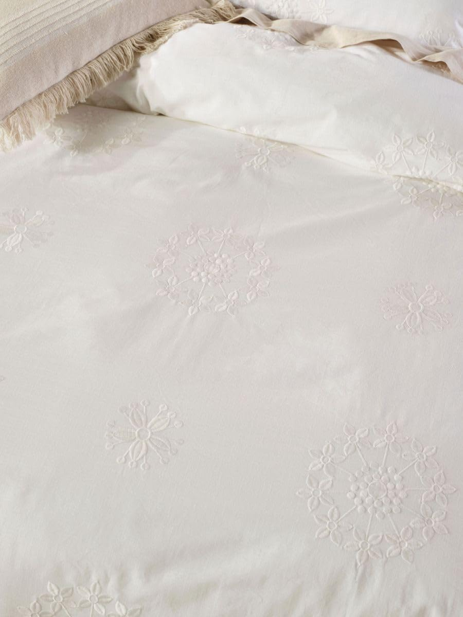Linen House Amore Quilt Cover Set, White, Super King Size - Pink image number 6