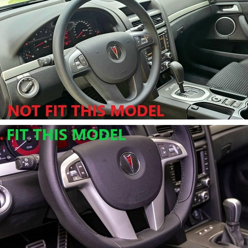 Korlot Carbon Fiber Style Interior Steering Wheel Cover Trim Accessories for Pontiac G8 image number 2