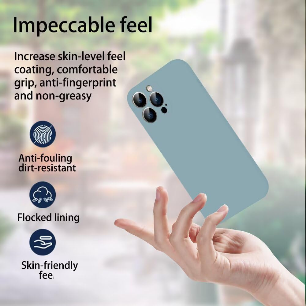 HONLEN Case for Oppo Reno14 5G / Oppo Reno 14 5G Protective Case, (6.59 Inches) Liquid TPU Silicone Mobile Phone Case with Drop Protection Silicone Cover Matcha Green image number 3