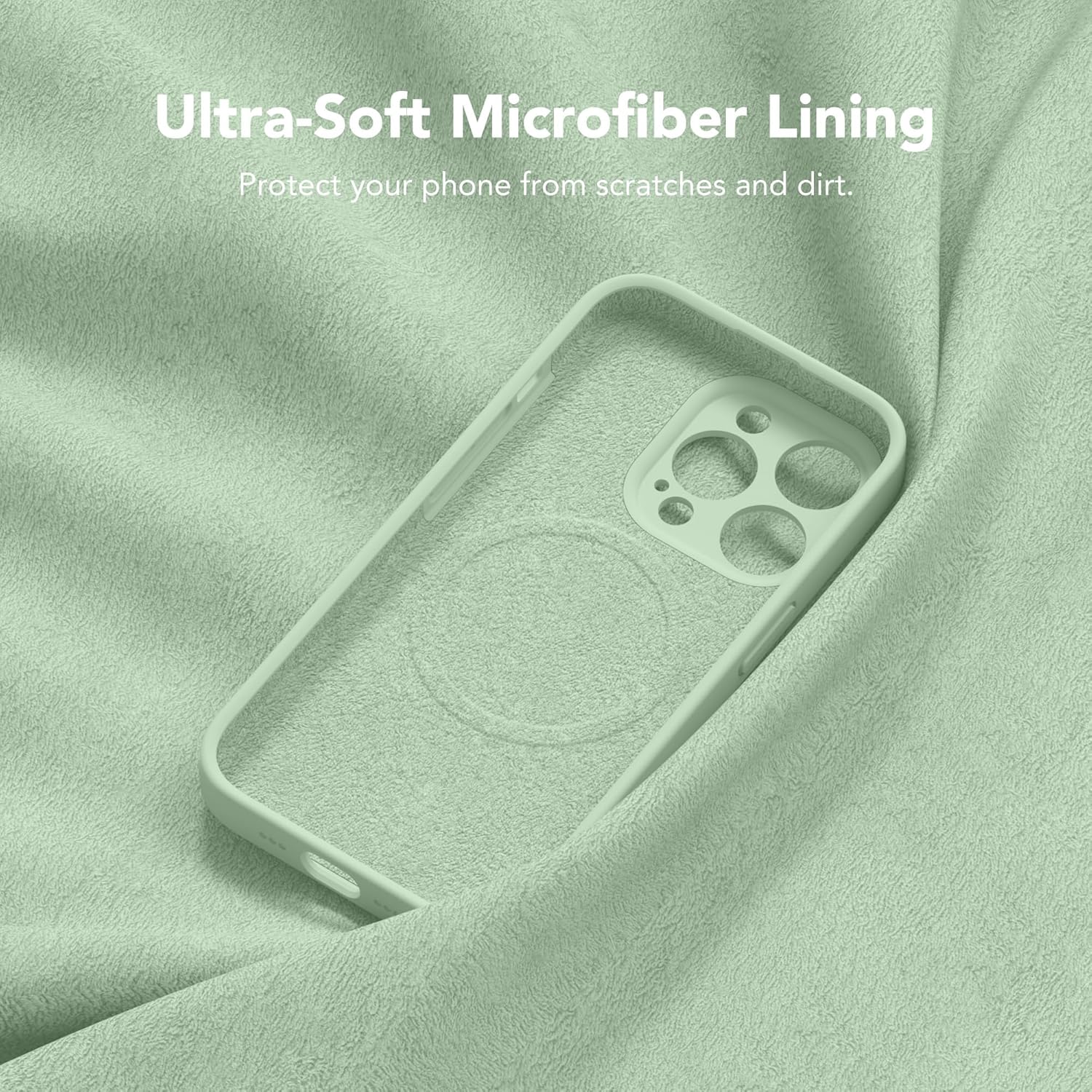 Suydanbox Magnetic for Iphone 13 Pro Max Case, Compatible with Magsafe, [Full Camera Protection][Screen Protector] Silicone Shockproof Protective Phone Case for Iphone 13 Pro Max 6.7", Light Cyan - Blackcurrant image number 6