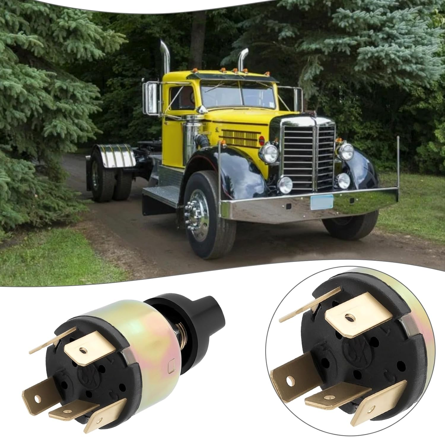 Emagtech 2Pcs Air Conditioning 3 Speed Blower Switch 12V 24V AC Control Plastic Rotation Knob 3 Speed Rotary Fan Switch for Cars Trucks