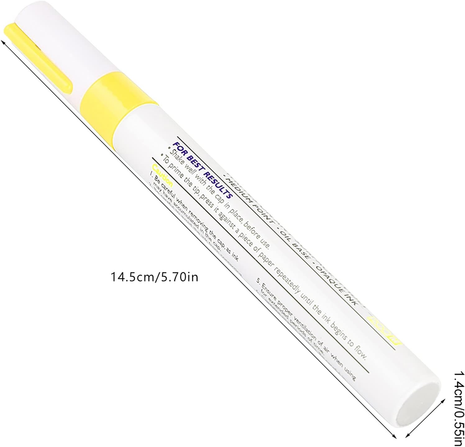 Tire Pens, Car Tire Paint Pen, Car Paint Pen, Paint Pen for Car Tires, 1 Pcs Waterproof Professional Car Pencil Tire Paint Pen Mark Pens(Yellow)