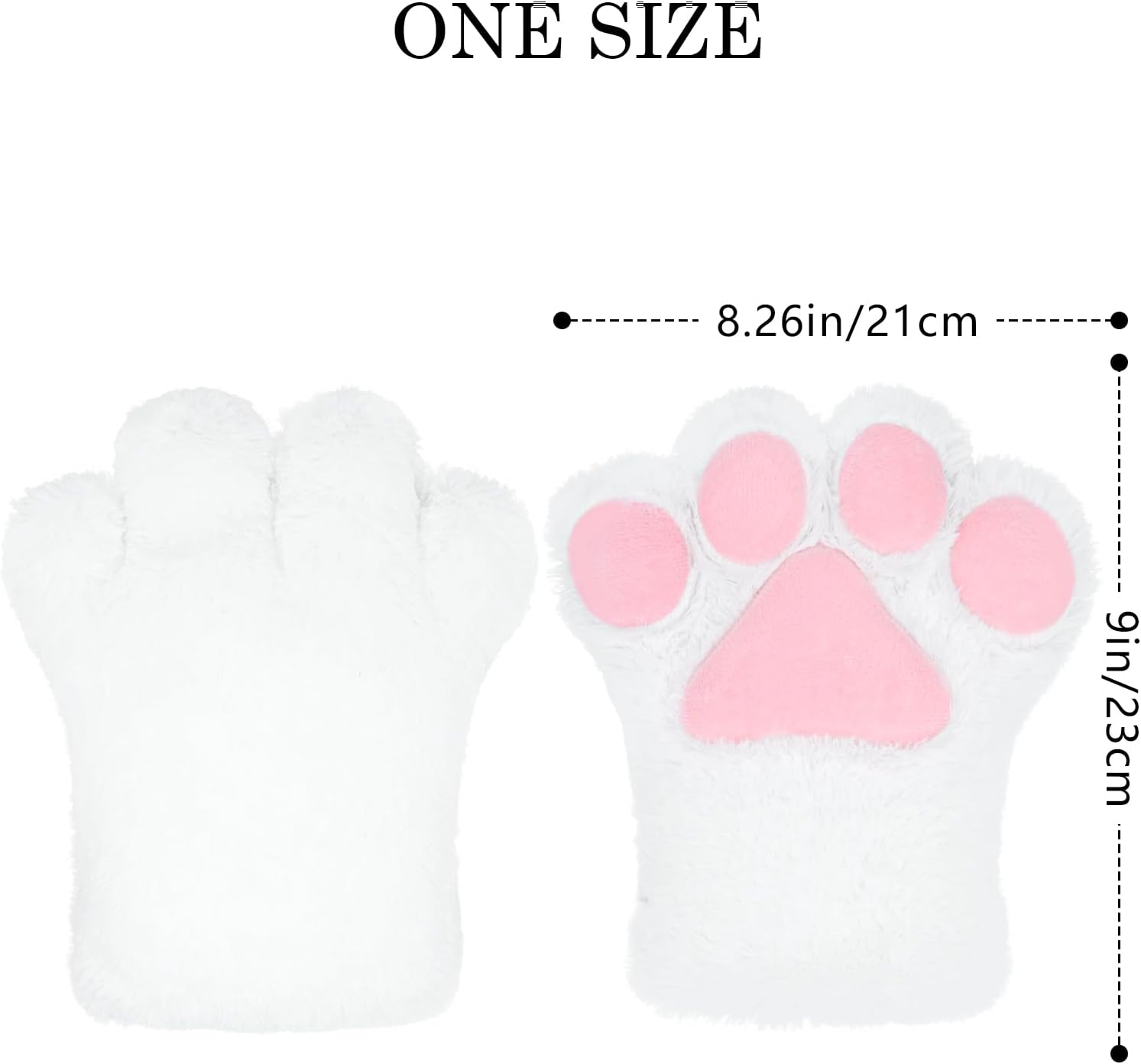 Cosplay Animal Fluffy Cat Fursuit Paws Claws Gloves Costume Accessories for Adults image number 6