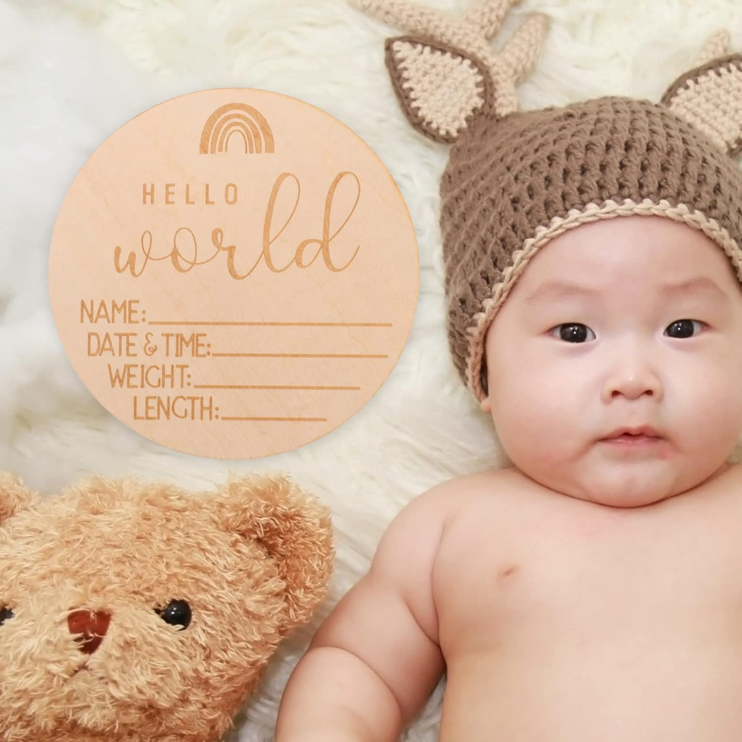 5Pcs Chips Commemorative Card Newborn Sign Birth Announcement Sign for Nursery Keepsake image number 4