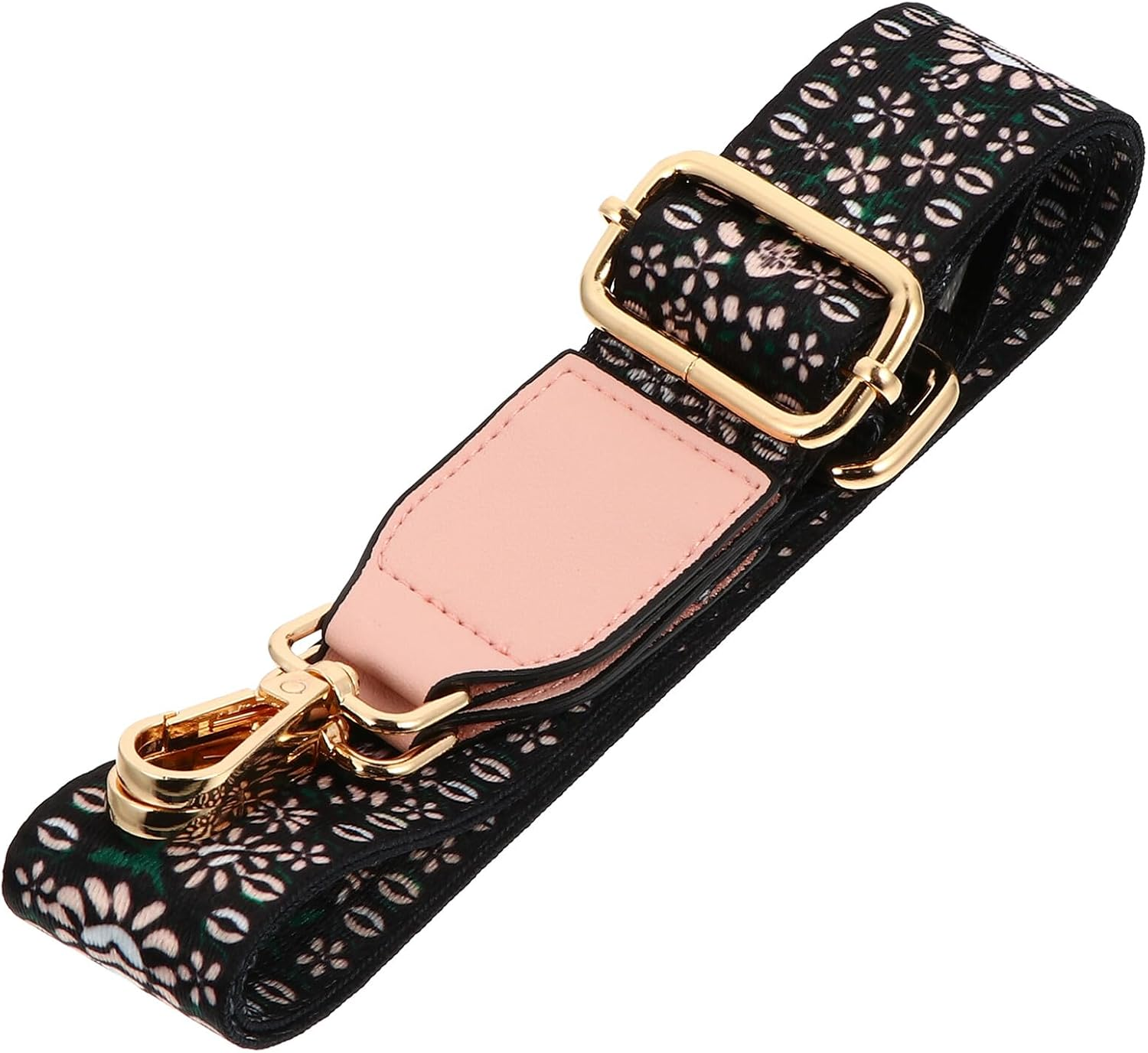 DECORNIJIA Adjustable Metal Buckle Bag Strap with Floral Print Wide Crossbody Shoulder Replacement for Women Handbags Travel Bags and Messenger Pouches Comfortable and Easy to Install image number 3