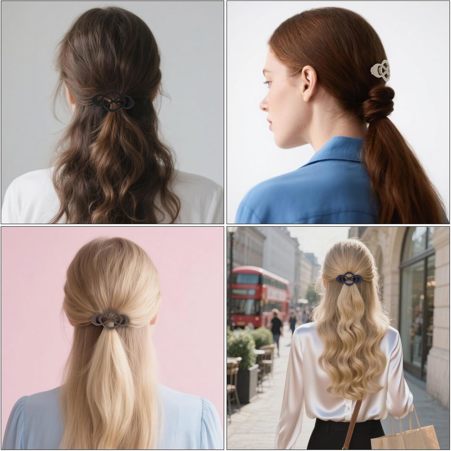 Srotmirw Women'S Hair Clips, Pack of 4 Cross Shaped Frosted Hair Accessories for Women and Girls in Everyday Use image number 5