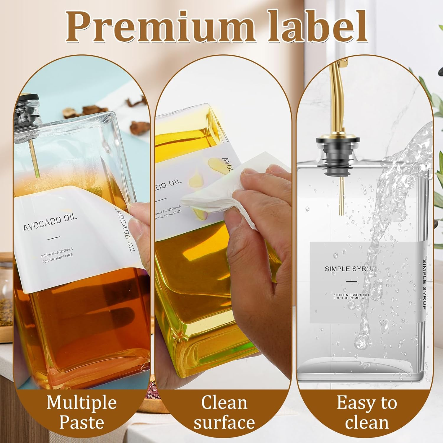 2/4PCS 500Ml Clear Olive Oil Bottle,Soy Sauce Dispenser,Olive Oil Dispenser,Empty Bottle of Soy Sauce Vinegar Seasoning Sauce in Kitchen for Cooking (4 PCS) image number 6