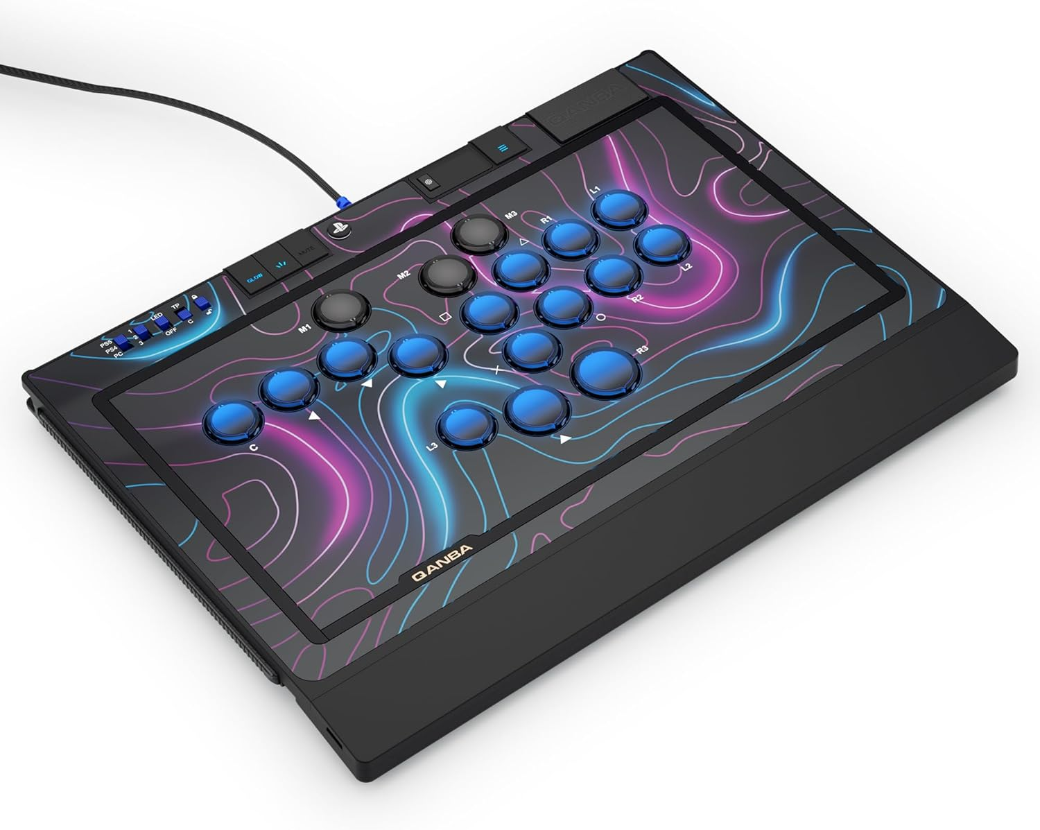 Qanba Sapphire S1 Leverless Arcade Controller Joystick for Playstation 5 and Playstation 4 and PC (Fighting Stick) Officially Licensed Sony Product image number 4