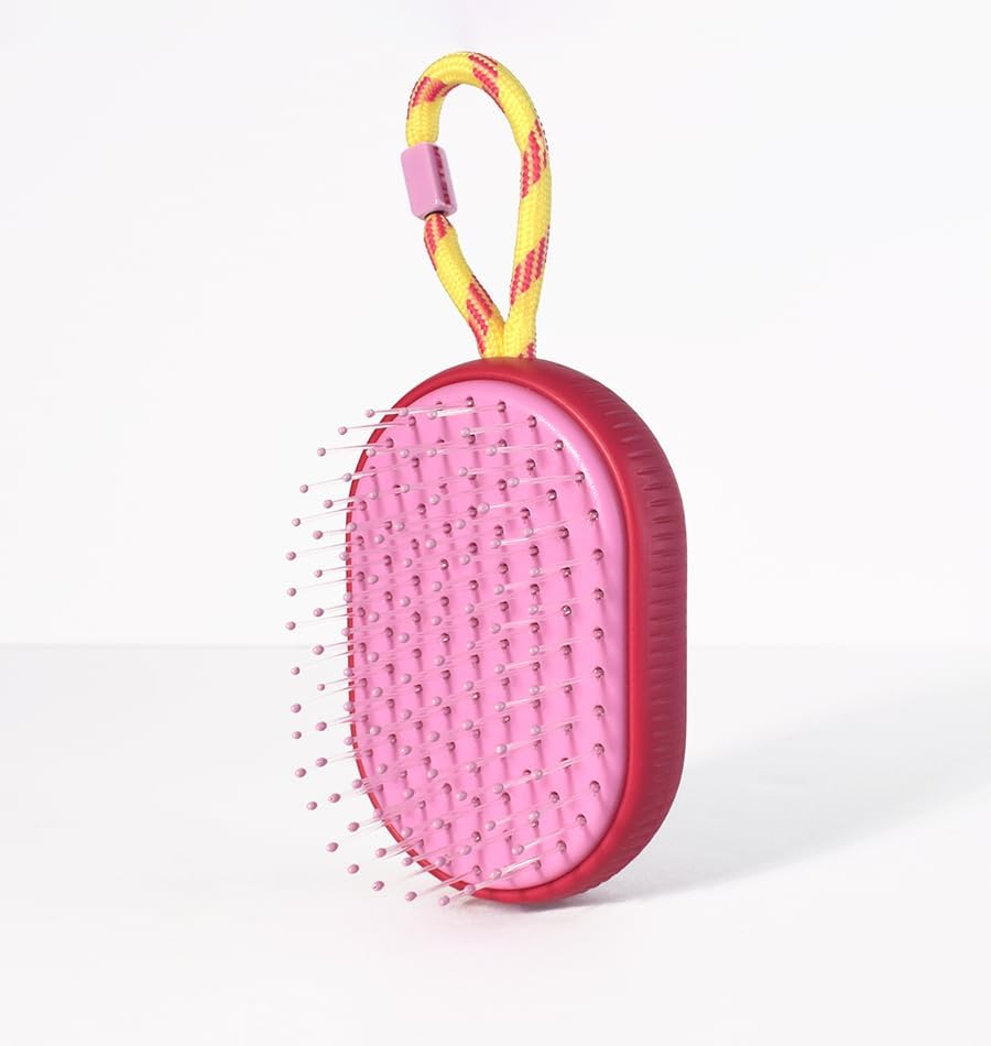 Beter - Hair Detangling Brush, Detangling On-The-Go Pink, Compact with Hanging Cord, Ideal for Travel, Made from Recycled Plastic, for All Hair Types image number 3