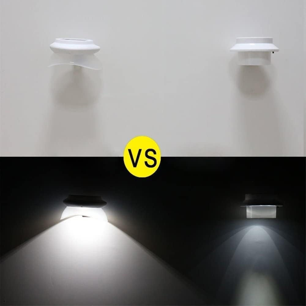 Solar Fence Gutter Lights, 9 LED Solar Powered Garden Outdoor Lights Waterproof Security Lamp for Outdoor Garden Fence Wall Lobby Pathway (Black 6 Pack) image number 4