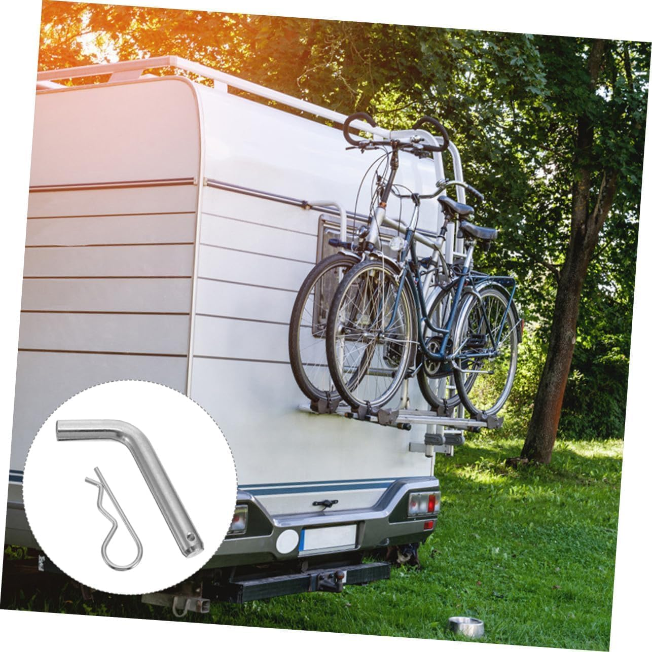 Heavy Duty Iron Hitch Pin Lock with Clip - Anti-Theft Trailer Hitch Receiver Lock, Galvanized Rust Proof, Easy Install for Trailers, Caravans, Gates, Fences, Cabinets image number 2