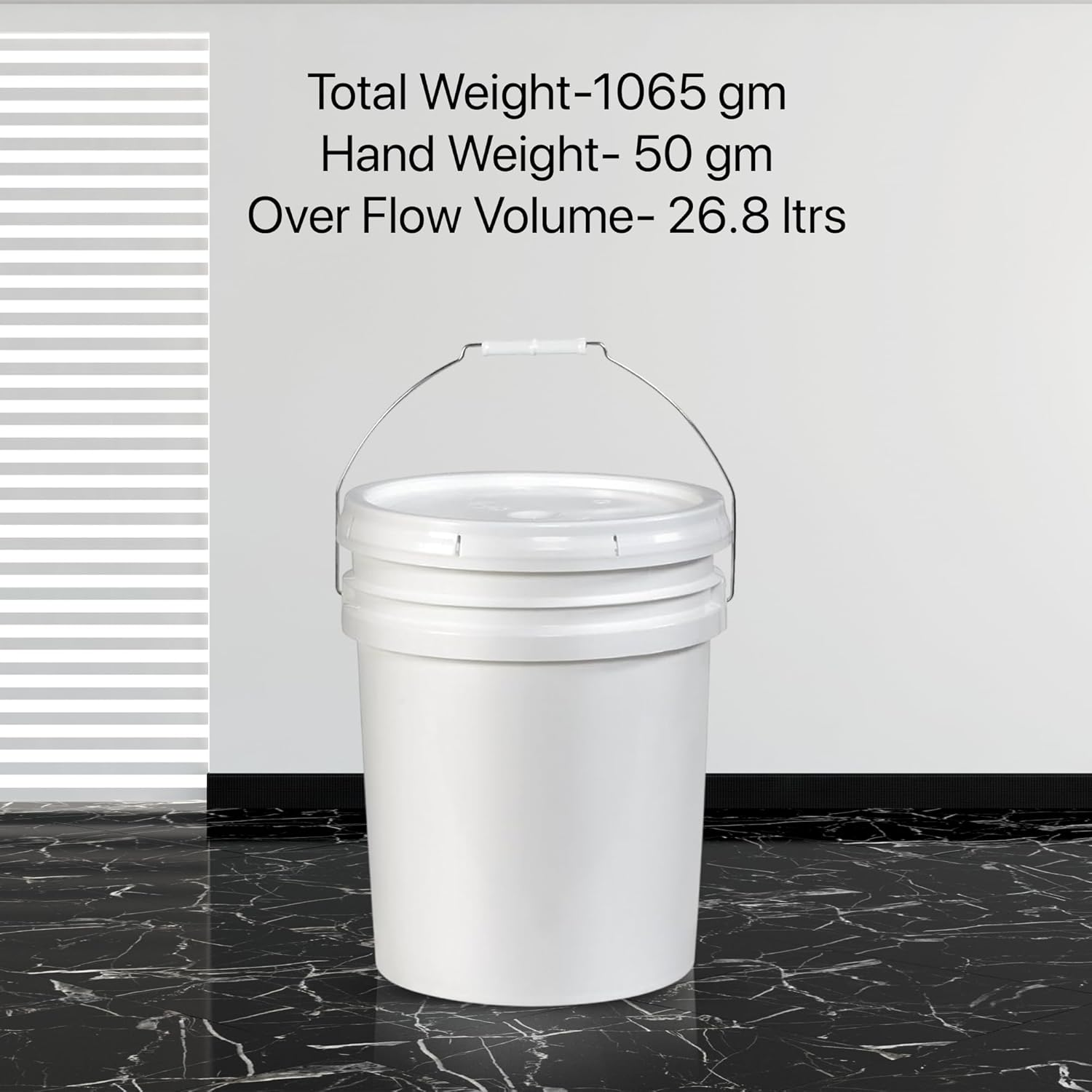 Empty Paint Buckets 5 Pack with Lids &ndash; 20L White Plastic PP Storage Containers with Secure Seal &ndash; Durable Heavy-Duty Buckets for Paint, Adhesives, Chemicals, Feed & Multi-Purpose Use image number 5