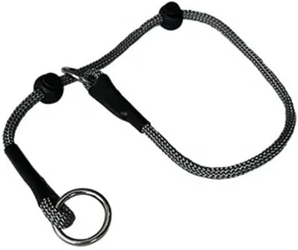 SAFEDOG Rope Slip Collar &ndash; Durable Grey Dog Collar with Mechanical Lock for Safe & Easy Control &ndash; Adjustable Slip Dog Collar for Training All Breeds (Grey) image number 1