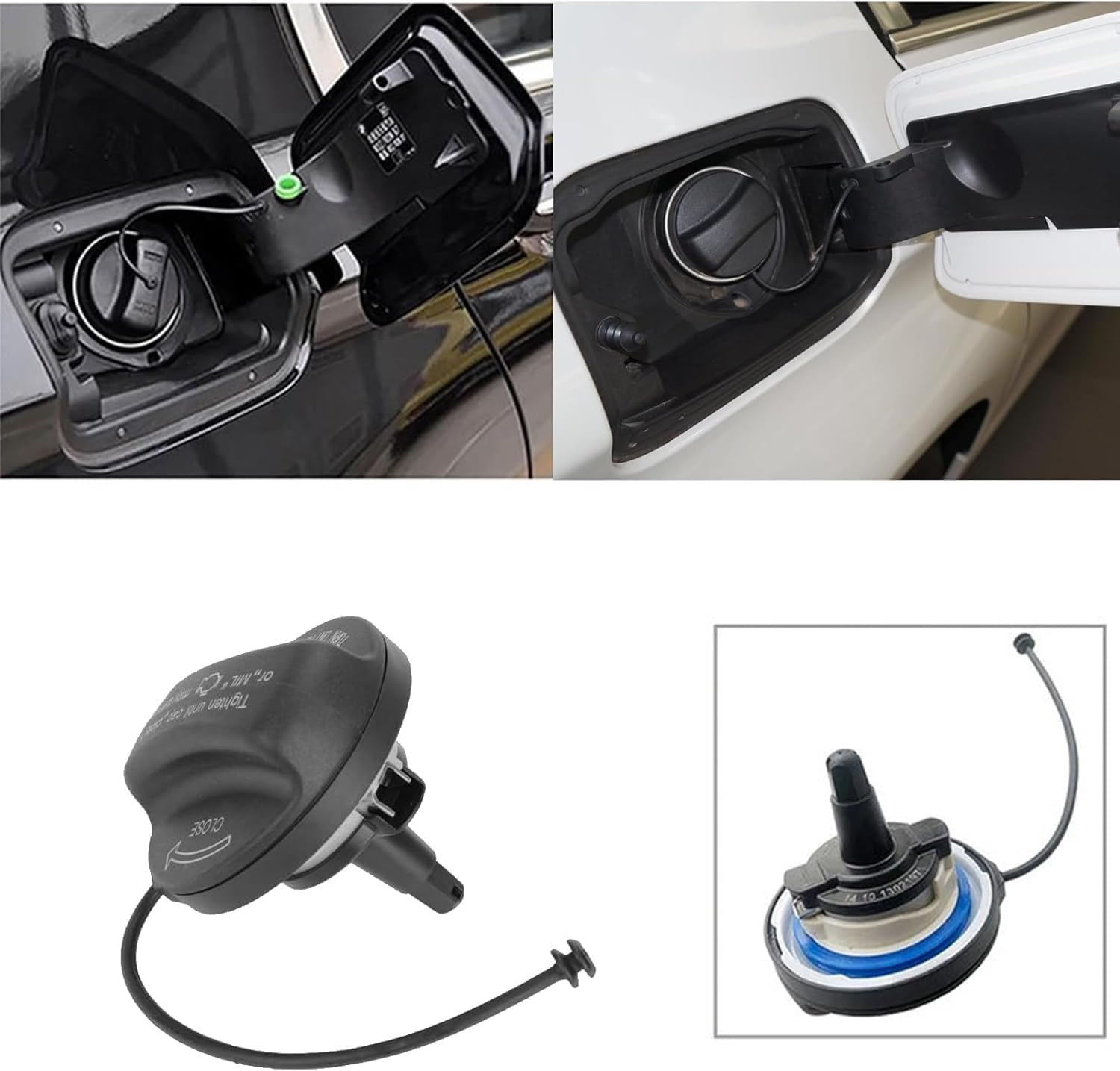 Fuel Tank Gas Cap Compatible with BMW & Mini BMW, Fuel Gas Tank Filler Cap 16117222391, 16117193372, with Tight Seal and Easy Twist-Off image number 1