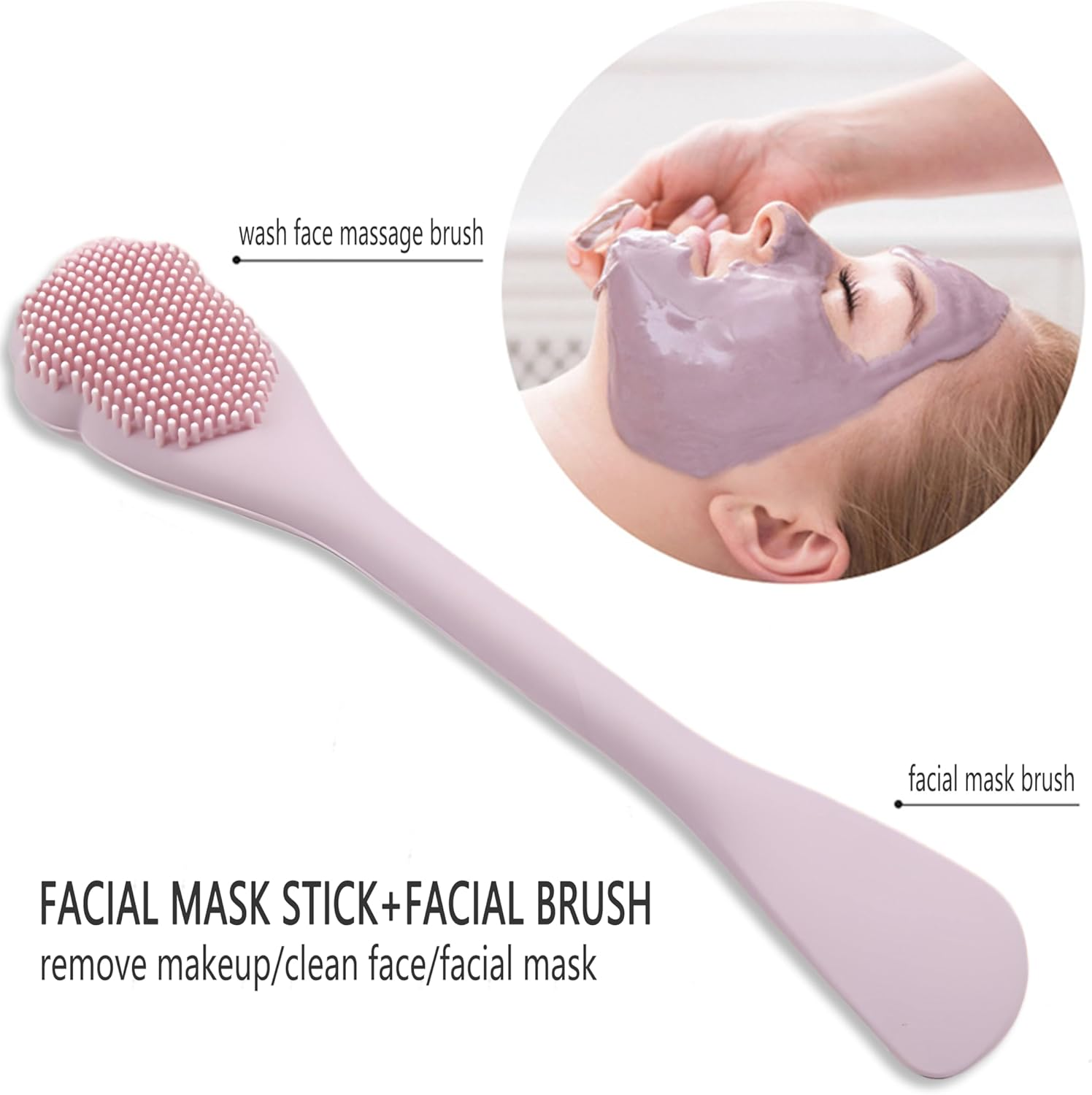 Silicone Face Scrubber Set - 2 Pack Dual-Purpose Facial Cleansing Brush & Mask Applicator | Gentle Exfoliator & Pore Cleaner image number 5