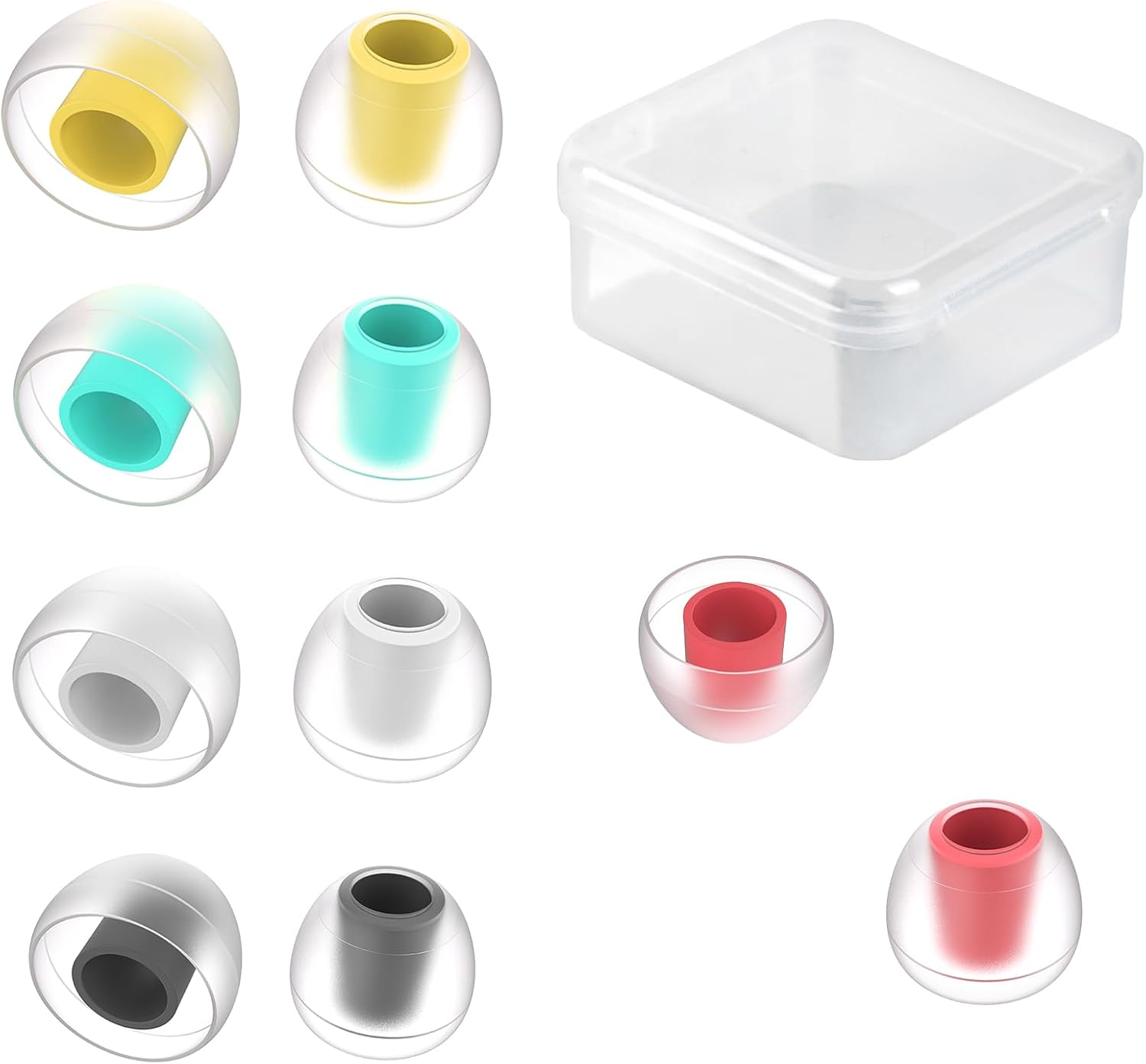 KINBOOFI 5 Pairs KBEAR 07 Ear Tips, Silicone Eartips Earbuds for KZ ZST ZS10 PRO AS10 ZSN ZSN ZSN PRO X ZSN PRO Headphone image number 6