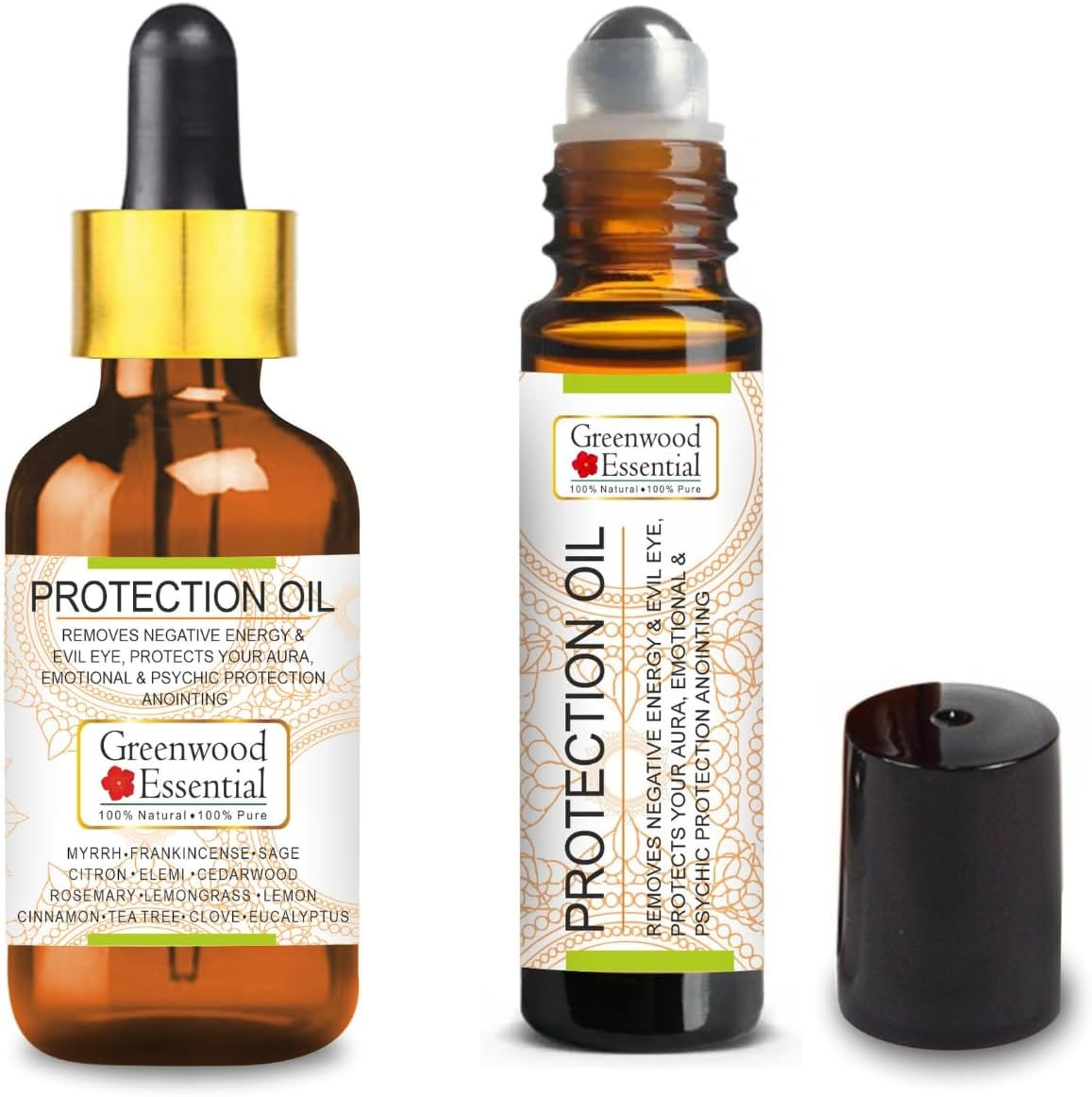 Greenwood Essential Protection Oil - Essential Oil Blend to Ward off Negative Energies & Evil Eye with 10Ml & 5Ml image number 1