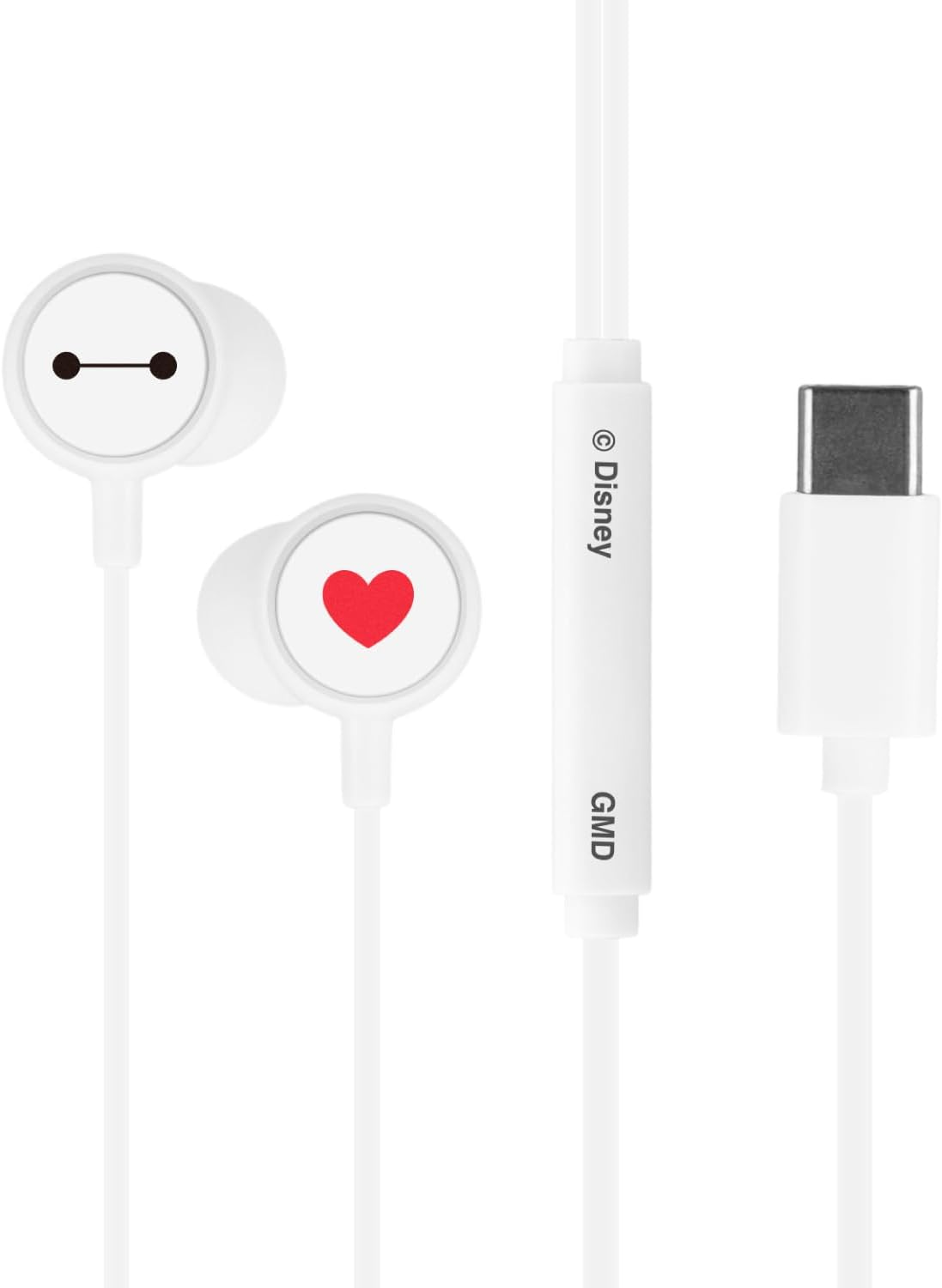 Gourmandies Disney Character/Remote Control Microphone USB Type-C Stereo Earphones Mickey Mouse DNG-280MK