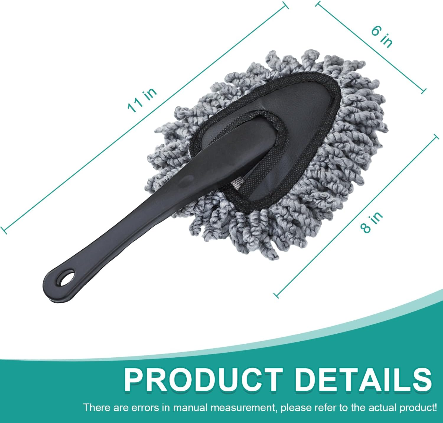 2 Pcs 11" Super Soft Microfiber Duster Brush, Car Dash Cleaner, Cleaning Brush, Dusting Tool, Cleaning Tools for Car Cleaning, Home Kitchen, Computer image number 3