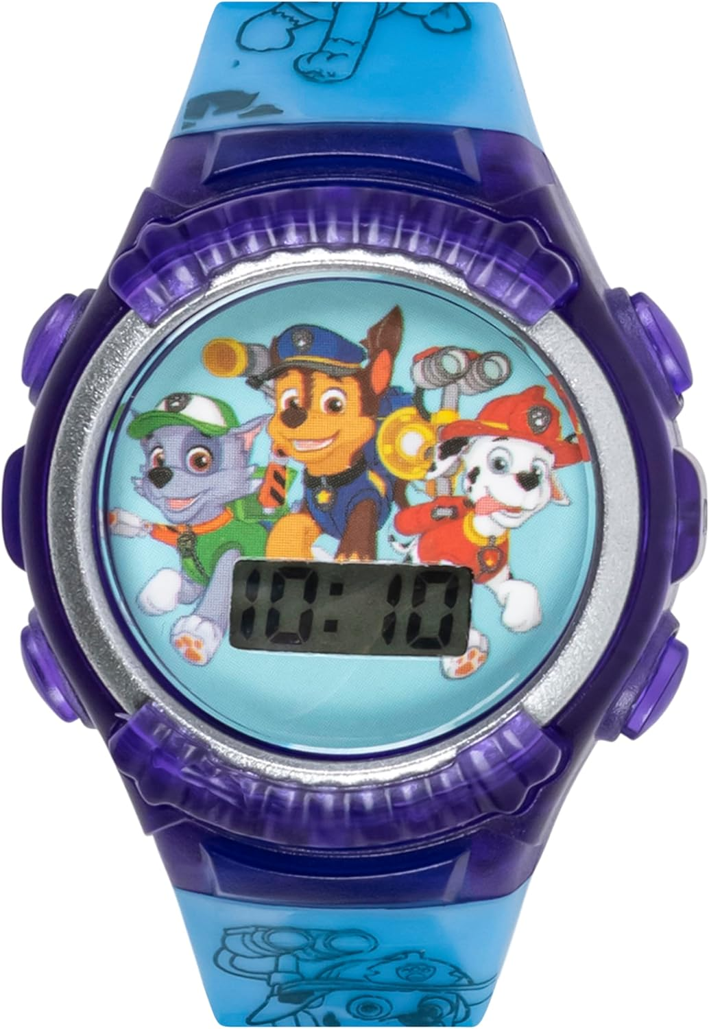Accutime Nickelodeon Kids' PAW4039 Paw Patrol Digital Display Quartz Blue Watch, Purple, Digital,Quartz Movement image number 1
