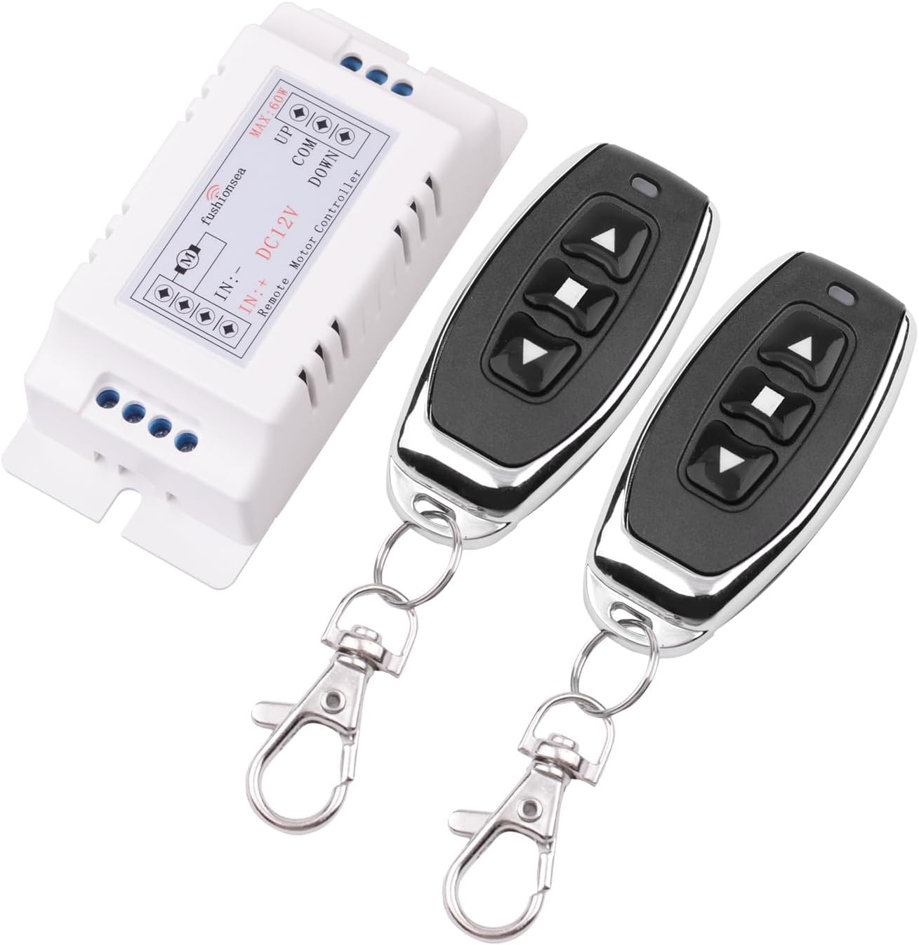 DC12V Motor Wireless Remote Control Switch Universal 2CH RF Relay Remote Control, 433Mhz Remote Receiver Switch 9V - 12V DC Motor Controller 2 Transmitter with 1 Receiver image number 5