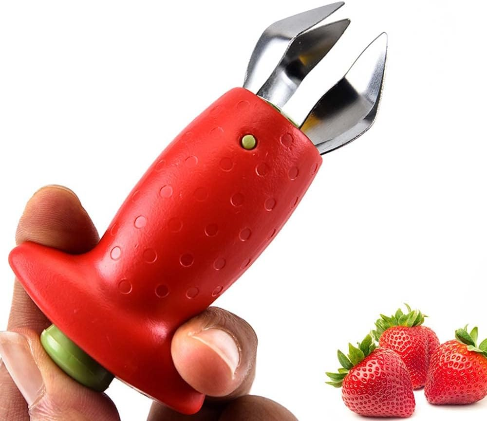 Strawberry Huller, Strawberry Huller Stem and Leaf Remover Multi Function Fruit Corers Tool image number 4