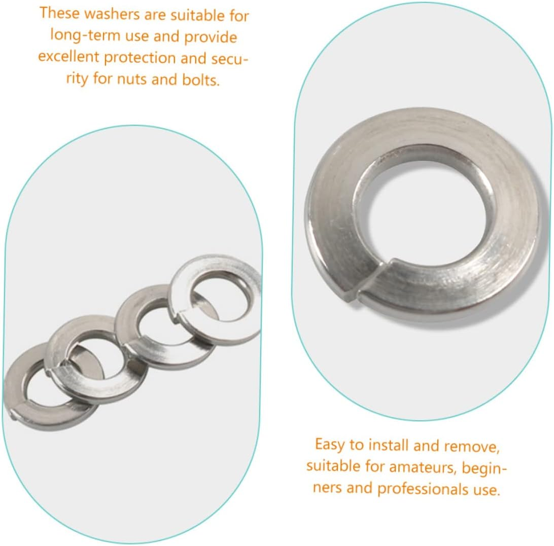 MUSISALY 350Pcs Stainless Steel Spring Lock Washers for Bolts Washer Assortment Kit for Repair and Automotive Tools image number 6