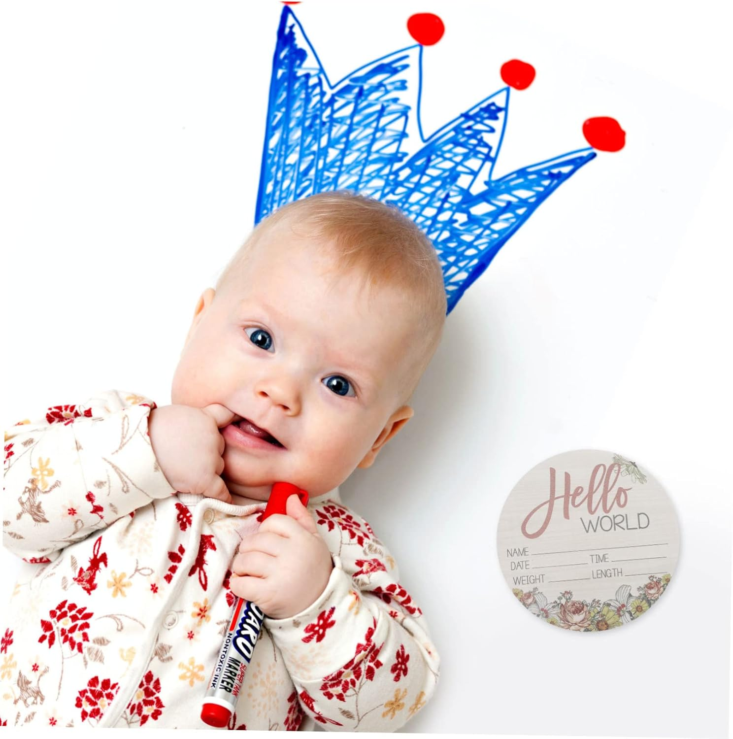 Wooden Newborn Announcement Sign Baby Birth Name Photo Prop for Hospital Baby Shower Nursery Decor image number 3