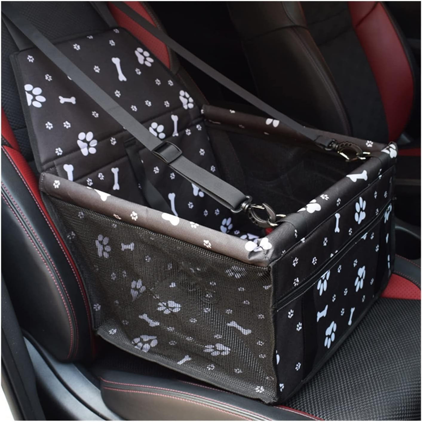 Dog Car Seat Cover Pet Carrier Dog Car Seat Cover Back Hammock Protector Transport Seat Bag Dog Hammock(Size:B-Grey) image number 5