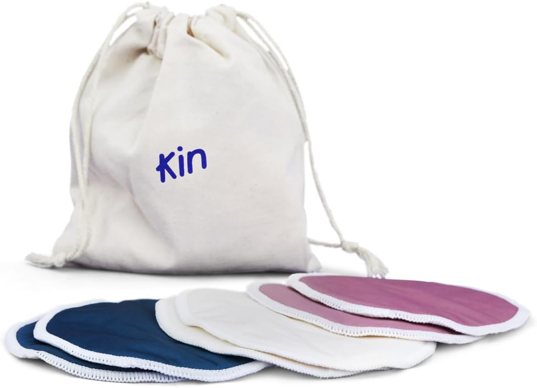 Kin the Breast Pads 3 Pack | Reusable Nursing Pads | Leak Proof, Full Coverage & Invisible under Bra | Soft Bamboo Material | Prevents Nipple Chafing | Eco-Friendly & Machine-Washable image number 5
