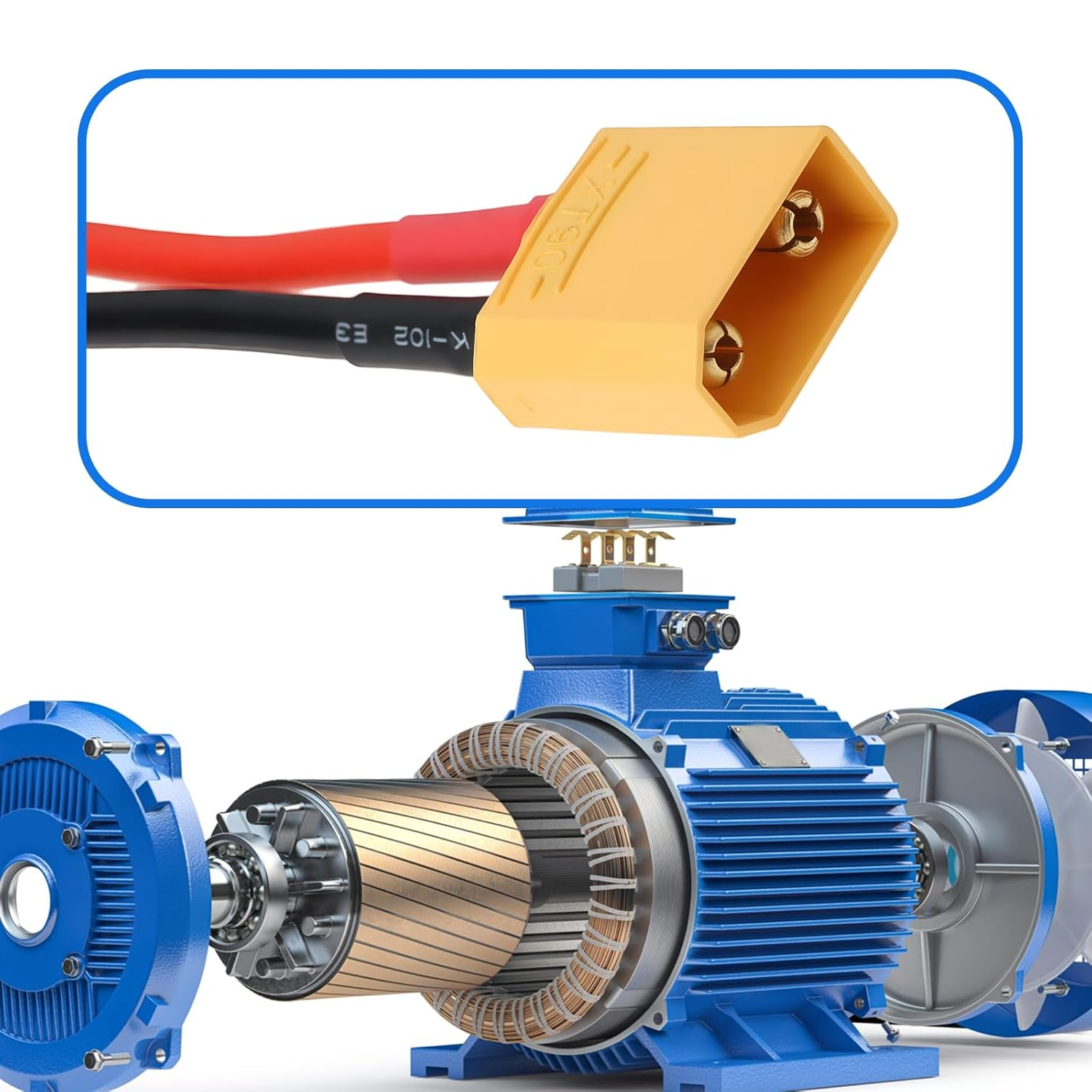 Ecsing XT90 Male to XT150 Sm- Sm+ Adaptor 75Mm 12AWG for Charger Speed ​​Controller Charging Cable Battery image number 5