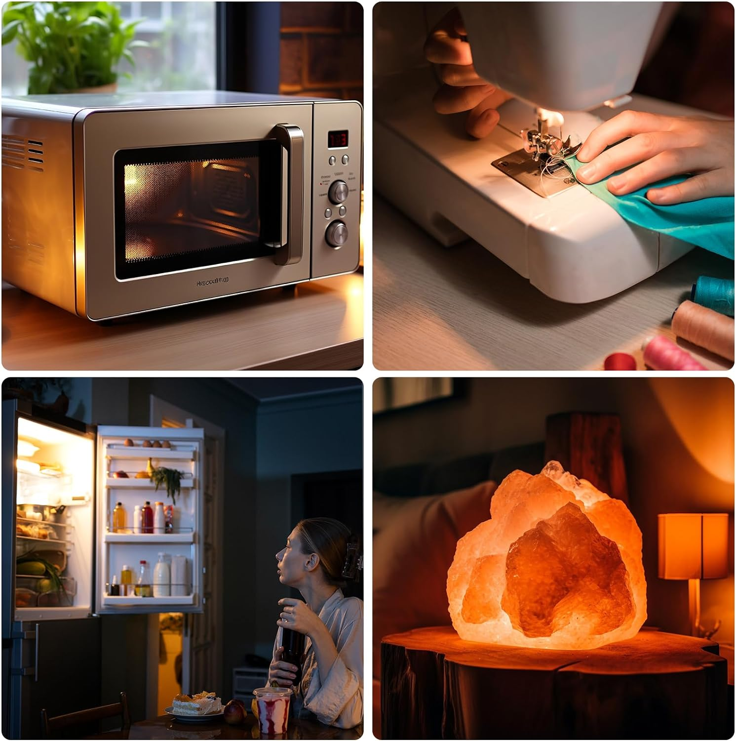 Bonlux 2 Pack 25W Dimmable Salt Lamp Bulbs,E14 Oven Bulbs 300℃ Heat Tolerant SES Incandescent Bulbs 2600K Warm White for Fefrigerator Oven Lamp Salt Lamp Sewing Machines, Small Edison Screw Base