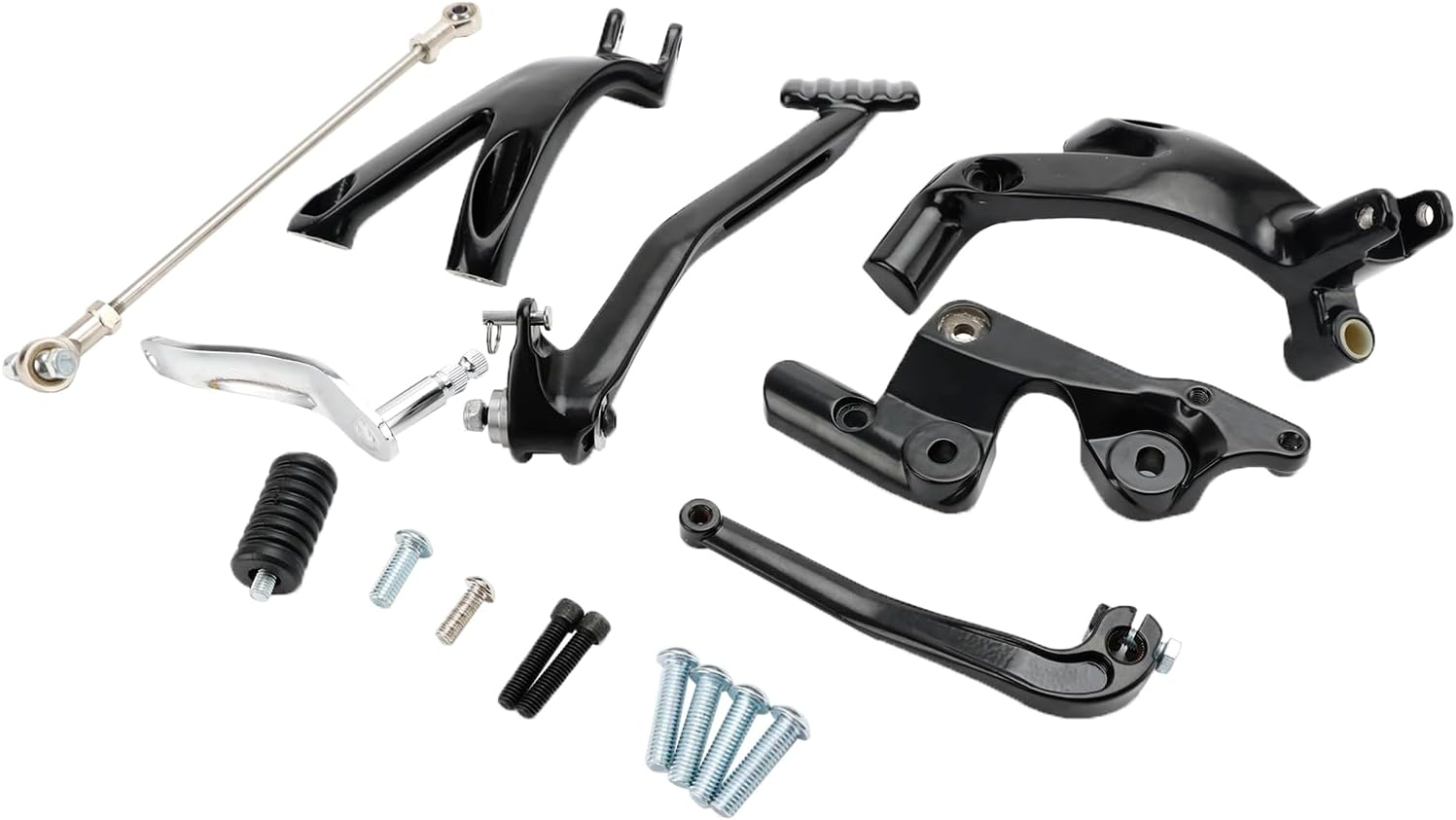Areyourshop Black Forward Control Kit Complete Levers Linkage Fit for Street Bob Fxbb/Low Rider FXLR 2018-2023 / Softail Standard FXST 2020-2022 image number 4