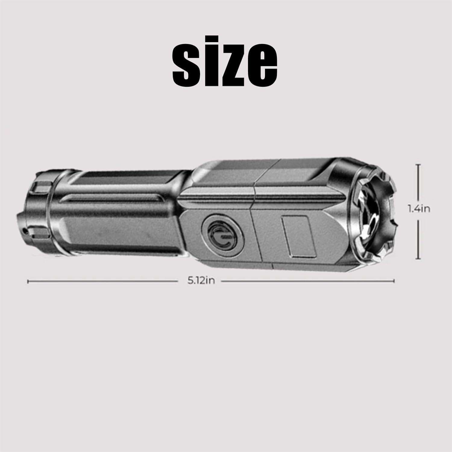 Peachloft Flashlight, Peachloft Powerful LED Flashlight, Adjustable Zoom Mini Flash Light, Rechargeable LED Flashlights 900000 High Lumens Super Bright Tactical, Ipx4 Waterproof /710 image number 5