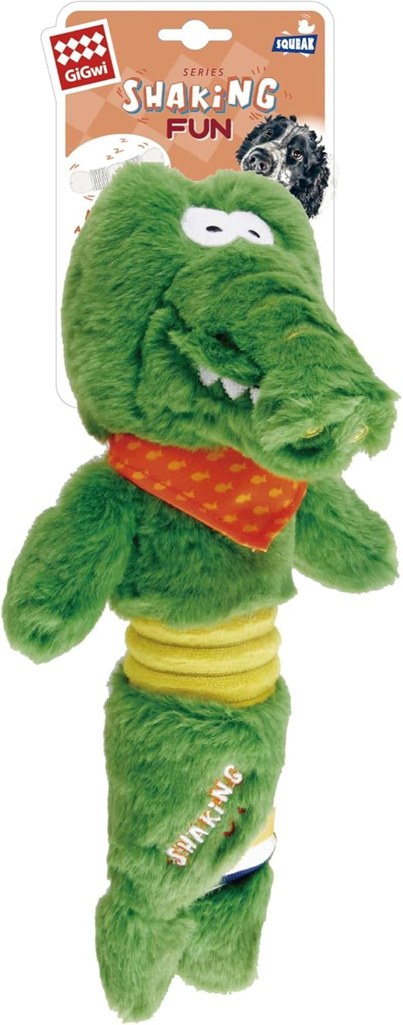 Gigwi Dog Toy, Plush Dog Shaking Fan Gator