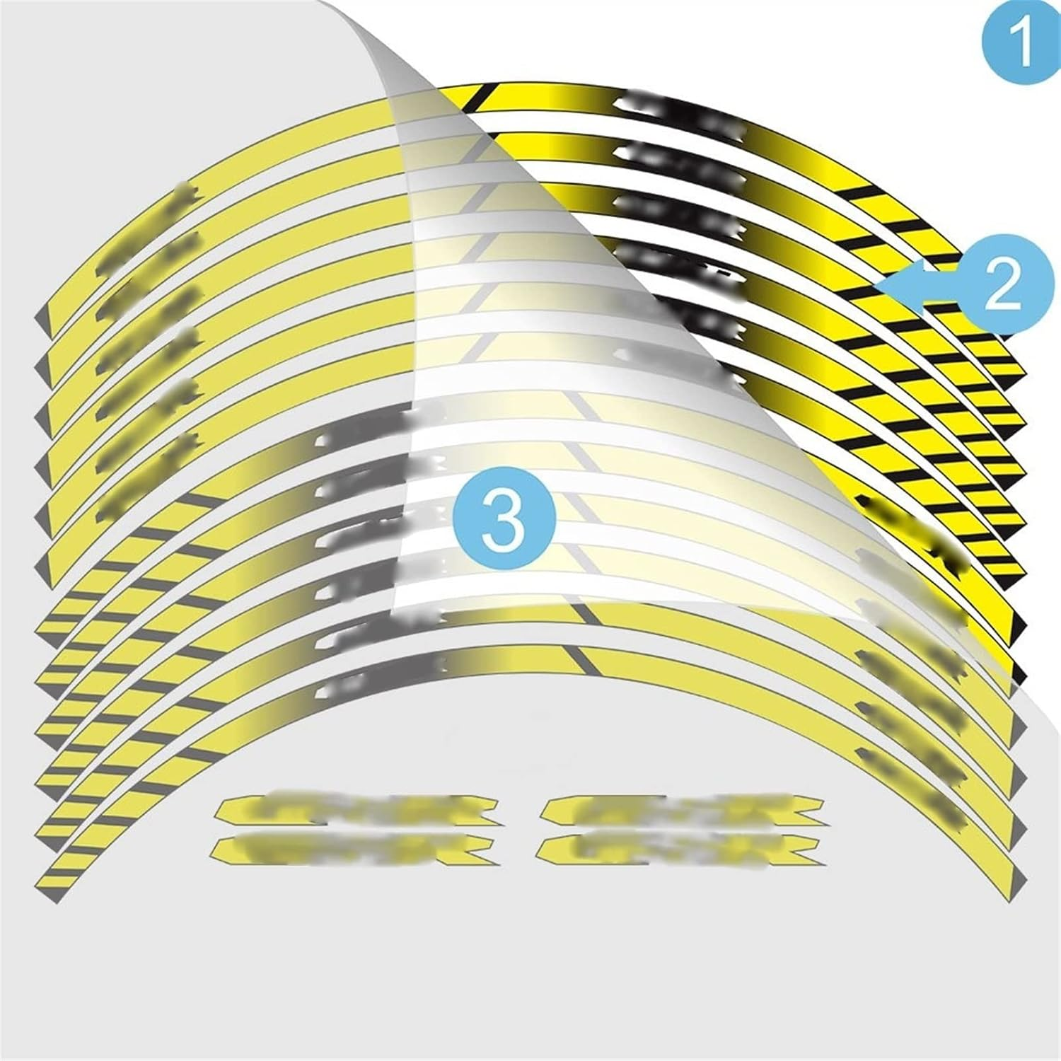 Stickers for Kawasaki Z900 Accessories Motorcycle Reflective Rim Edge Emblem Stripes Reflective Wheel Stickers Decals Logo (Color : 1) image number 5