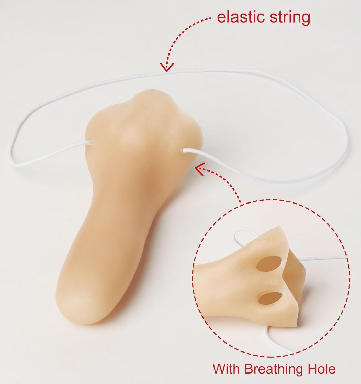 4 Pcs Halloween Costume Accessories for Adult,Black Gray Striped Scarf/Fake Nose/Bald Cap for Men Cosplay Set image number 1