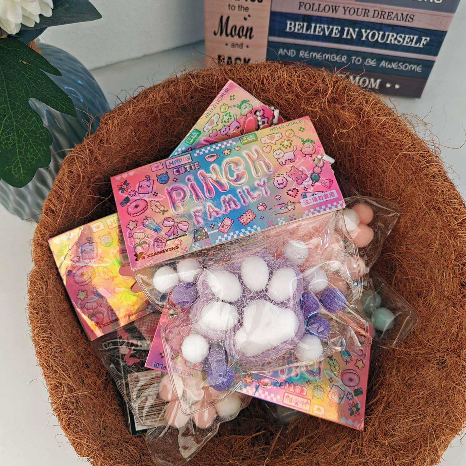 1 Pcs Taba Squishy Kit Kawaii Cat Paw Squishy Fidget Toy, Cute Cat Squishy'S Sensory Toys, Pinch Family Squishy Toys, Stress Relief for Party Favors, Cat Mochi Squishy for Adults (Purple) image number 2