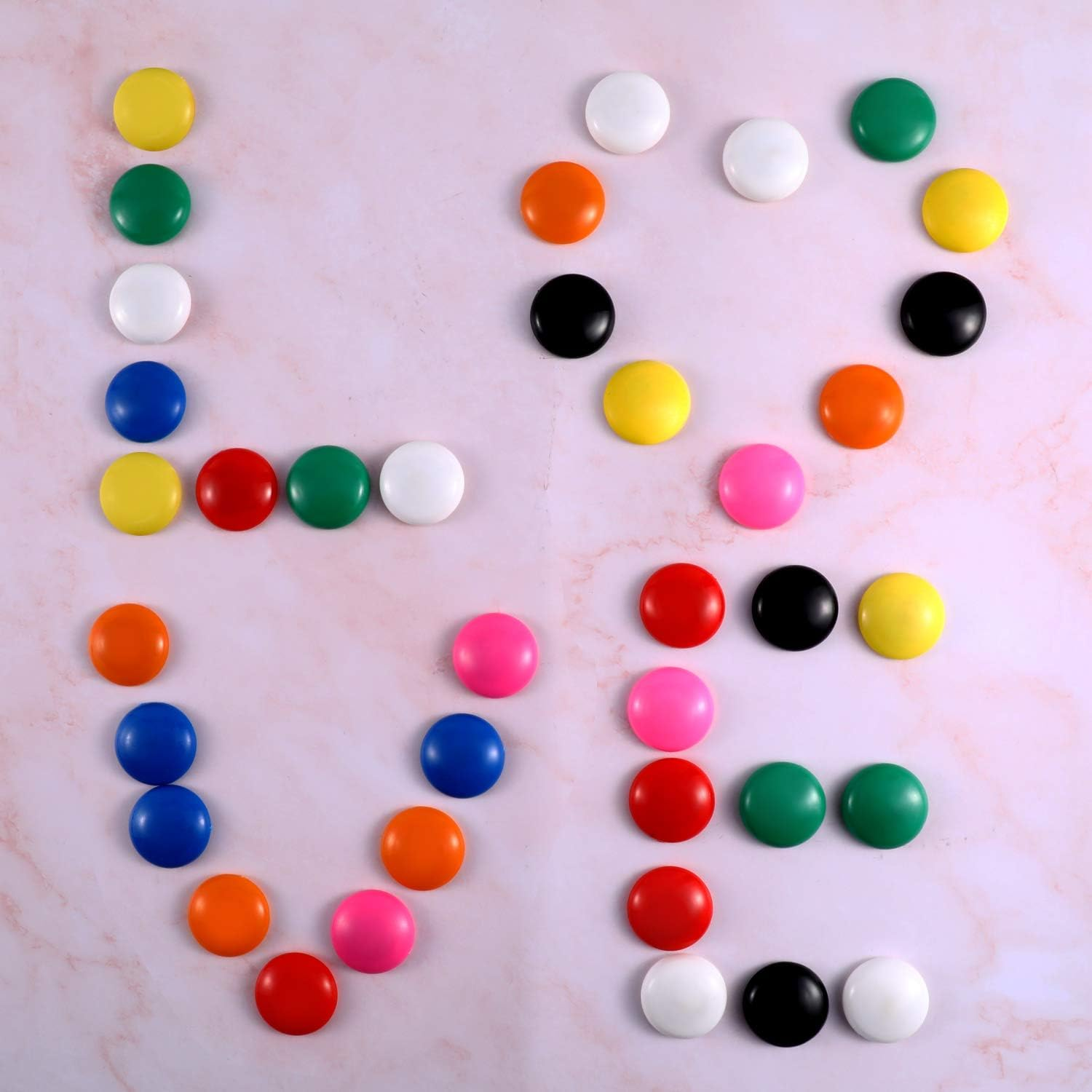 Patelai 48 Pieces Mini Fridge Magnets round Magnetic Button Whiteboard Magnets Office Magnets, 8 Colors image number 4