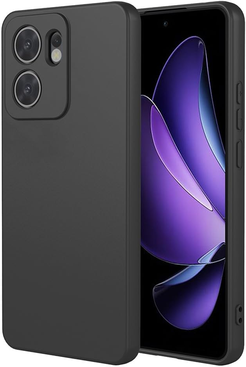 SEAHAI Case for Oppo Reno 13 FS (Oppo Reno 13F 5G/4G), Ultra Thin Soft Liquid Silicone Shockproof Mobile Phone Case with Drop Protection, Airbag Design, Stylish Matte Silky TPU Protective Case - Dark