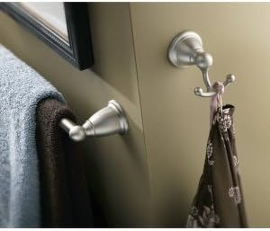Moen YB2203CH Brantford Double Robe Metal Hook, Chrome - Brushed Nickel image number 3