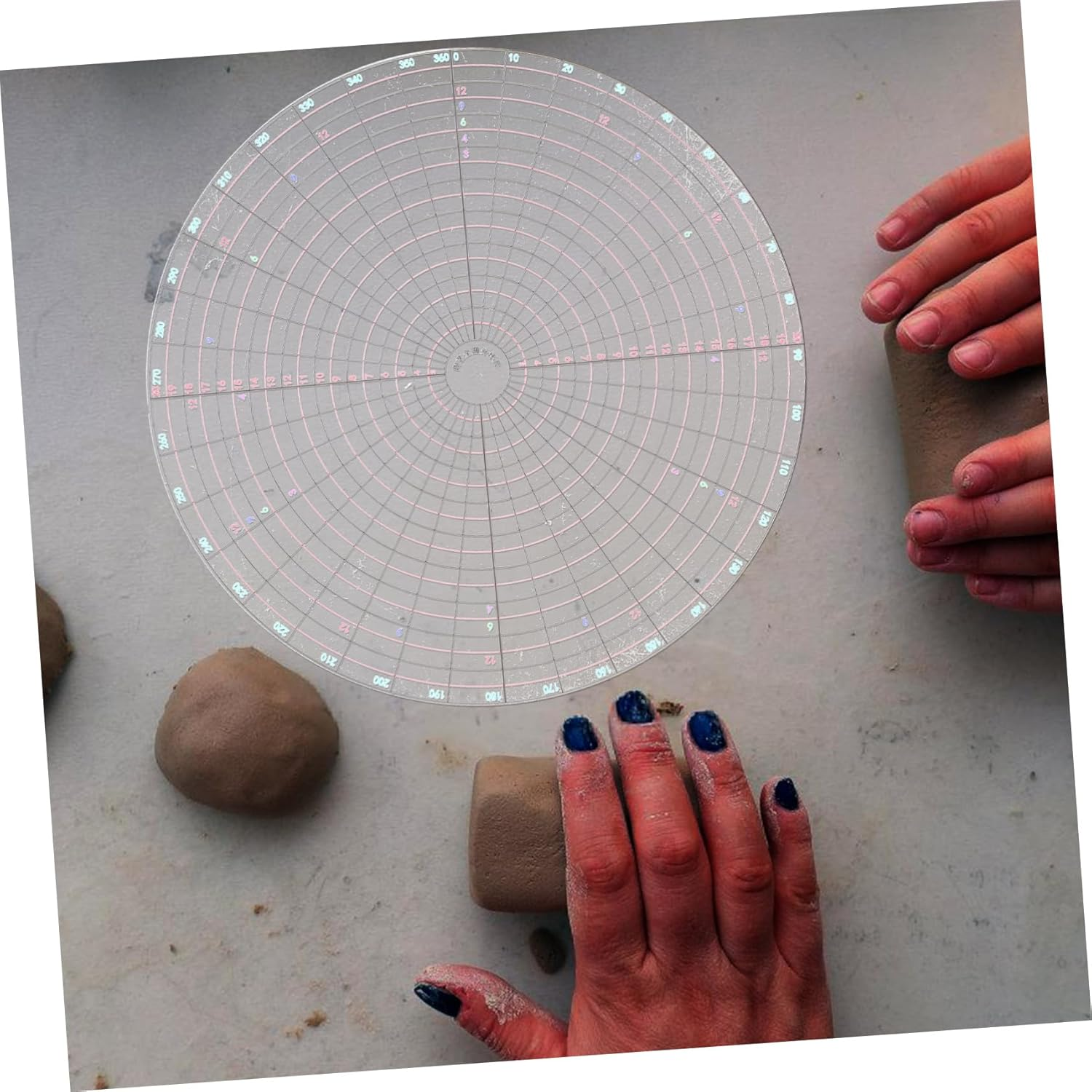 Abaodam Pottery Tools DIY Circle Stencils for Drawing Divider Ceramics Pottery Gauge Tool Slab Template Kit for Artists Students Hobbyists image number 5