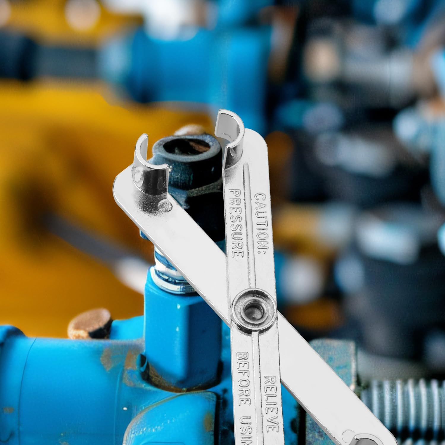 Fuel Line Transmission Line Disconnect Tool, Scissor Fuel Line Disconnect Tool 3/8 & 5/16 Inch Fuel Filter Tool 2-In-1 Transmission Line A/C Line Remover Tool for Mazda image number 6