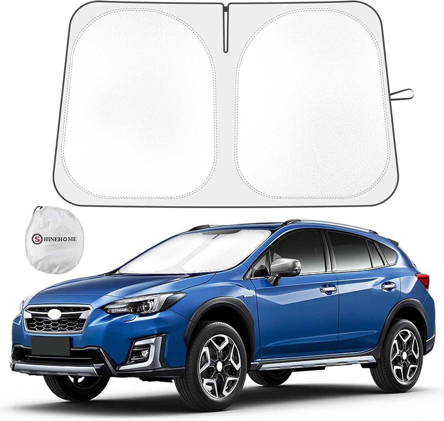 Car Windshield Sun Shade Compatible with 2018 2019 2020 2021 2022 2023 Subaru Crosstrek 2.0I Premium Limited Wagon Accessories Foldable Sunshade Custom Windshield Sun Visor image number 5